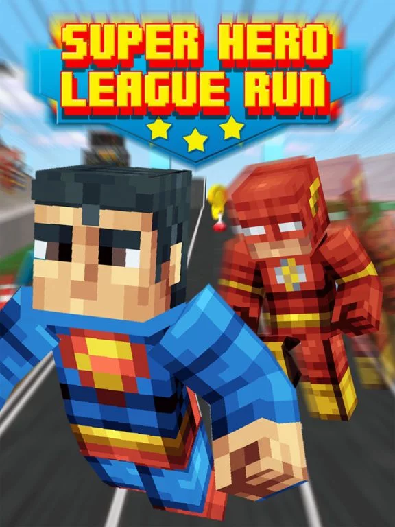 Изображение игры: Superheroes Block 3D Running Games Pro