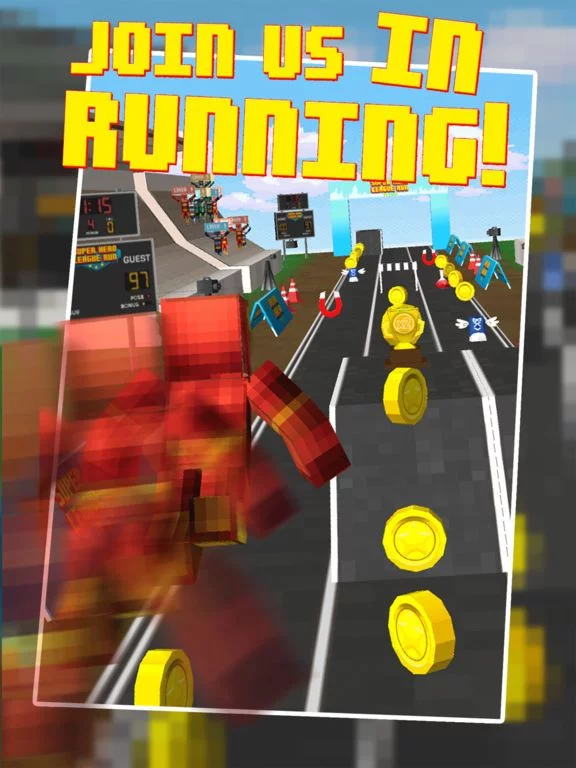 Изображение игры: Superheroes Block 3D Running Games Pro