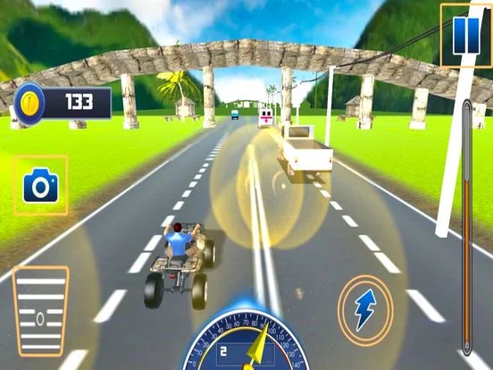 Изображение игры: Traffic Quad Bike Rider: End-Less Road Rac-ing 3D
