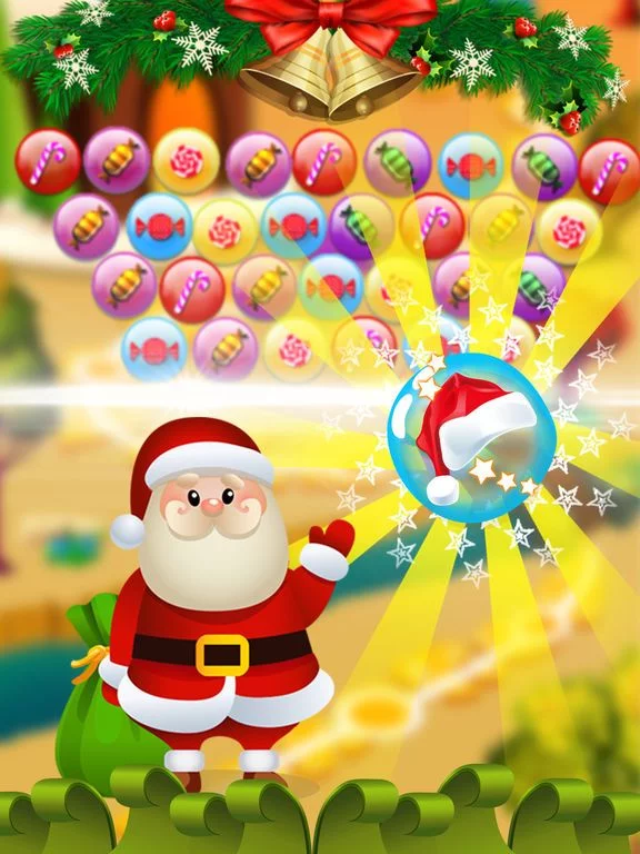 Изображение игры: Santa Christmas Bubble Shooter