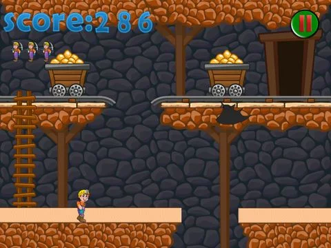 Изображение игры: Gold Mine Pitfall Escape Dash