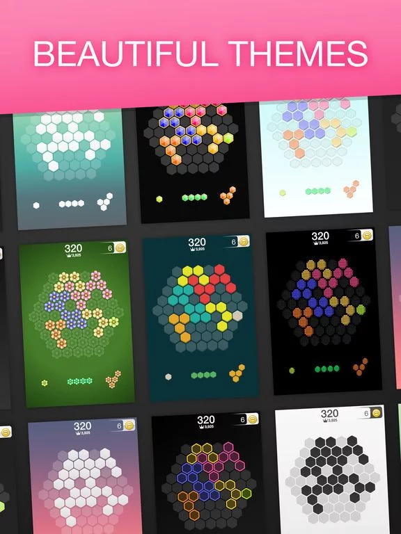 Изображение игры: Hex FRVR - Drag the Hexa Block