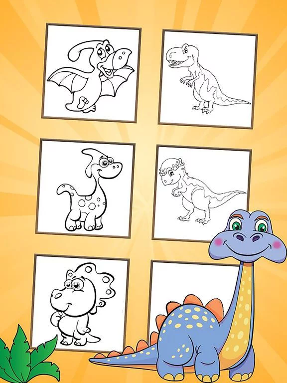Изображение игры: Coloring Book for Dinosaur