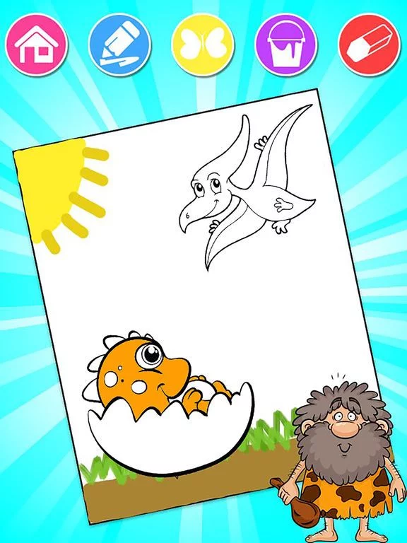 Изображение игры: Coloring Book for Dinosaur