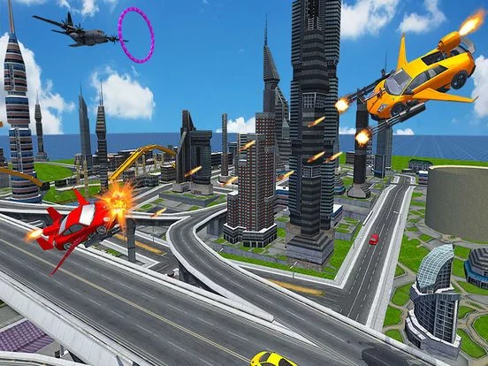 Изображение игры: Futuristic Flying Car 2018