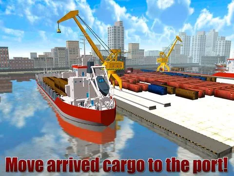 Изображение игры: Cargo Ship Crane Simulator 3D