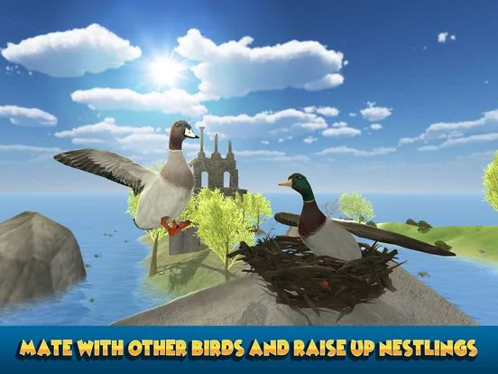 Изображение игры: Duck Simulator 3D: Flying Bird Life