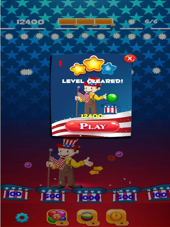 Изображение игры: Independence Day Bubble Shooter Adventures Pro