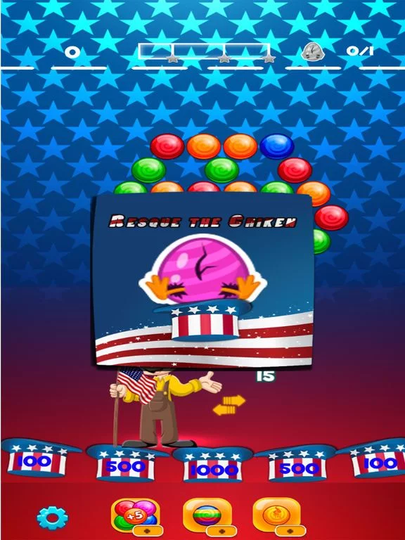 Изображение игры: Independence Day Bubble Shooter Adventures