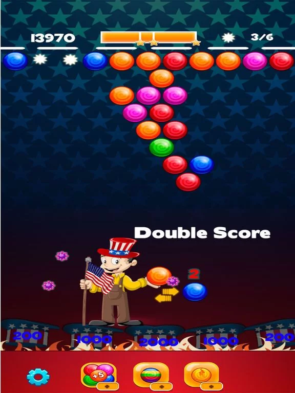 Изображение игры: Independence Day Bubble Shooter Adventures