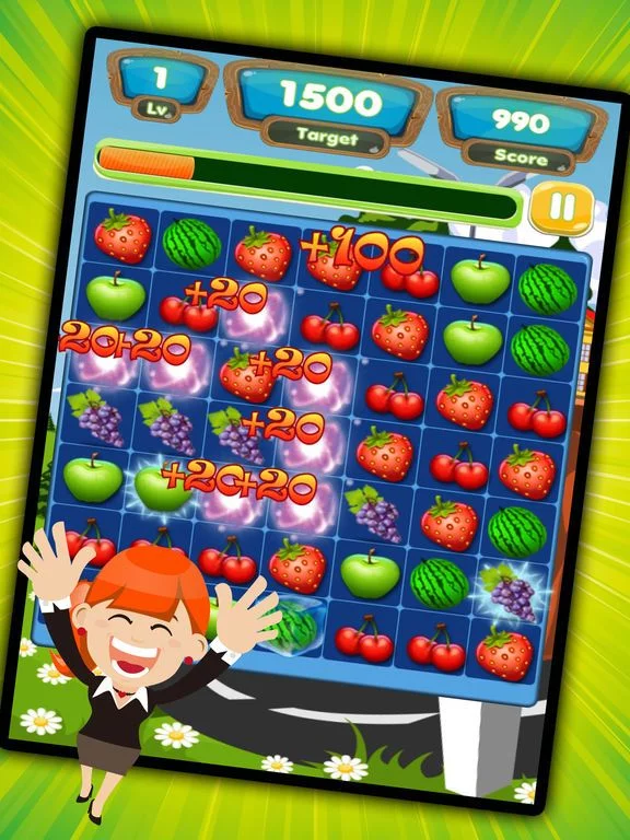Изображение игры: Delicious Fruit Link