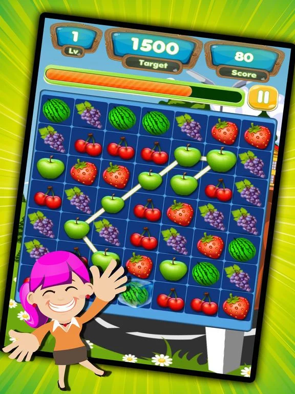 Изображение игры: Delicious Fruit Link