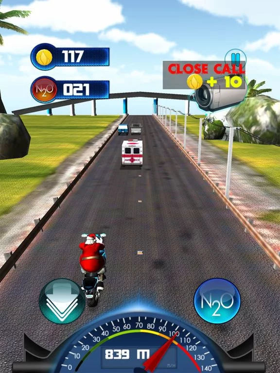 Изображение игры: Santa Motorbike Racer - Kids Santa Gift Collection