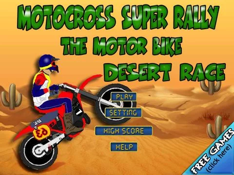 Изображение игры: Motocross super rally - The motor bike desert race - Free Edition