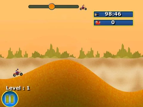 Изображение игры: Motocross super rally - The motor bike desert race - Free Edition