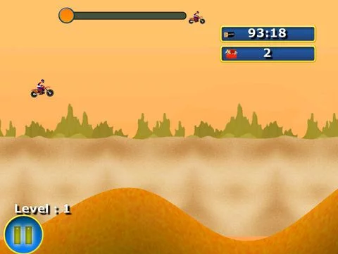 Изображение игры: Motocross super rally - The motor bike desert race - Free Edition