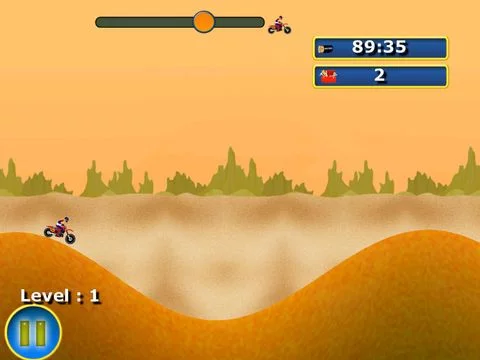 Изображение игры: Motocross super rally - The motor bike desert race - Free Edition