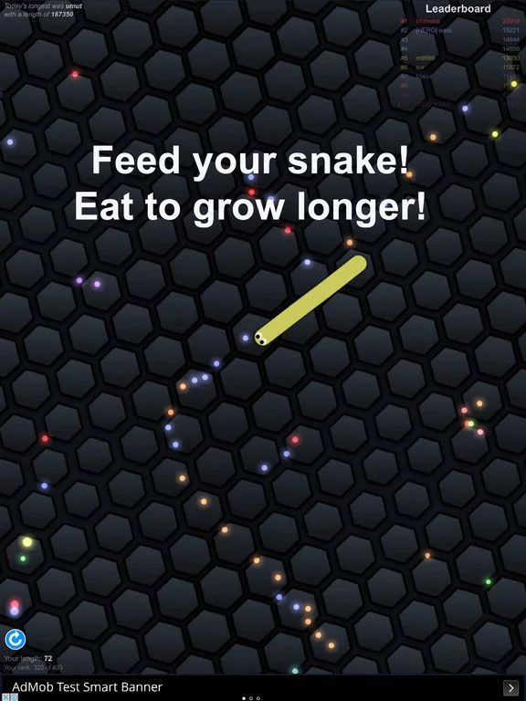 Изображение игры: slither.io mobile ©