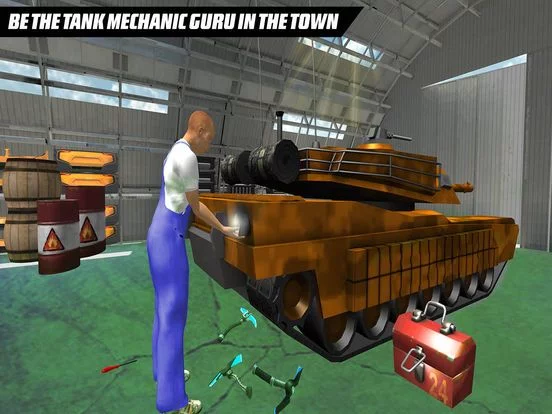 Изображение игры: US Military Tank Mechanic Garage – Repair Workshop