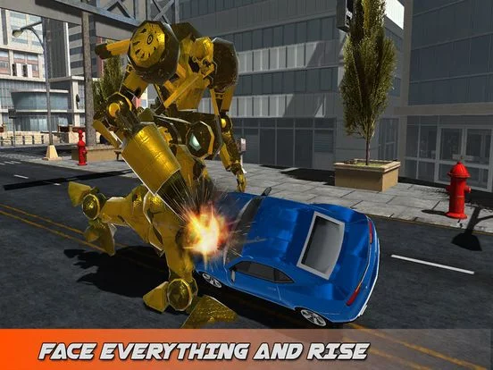 Изображение игры: Hummer Car Robot Fight – Iron Wreck