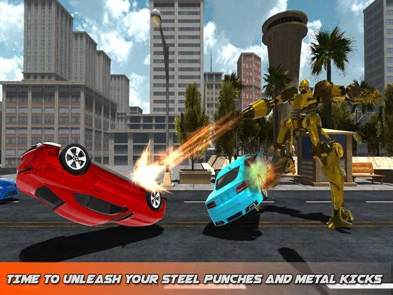 Изображение игры: Hummer Car Robot Fight – Iron Wreck