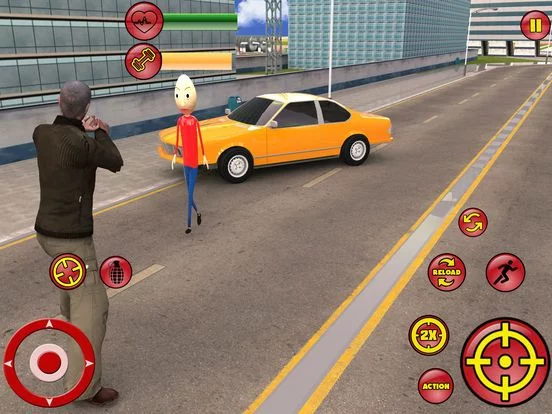 Изображение игры: Baldi Stickman Hero Crime City