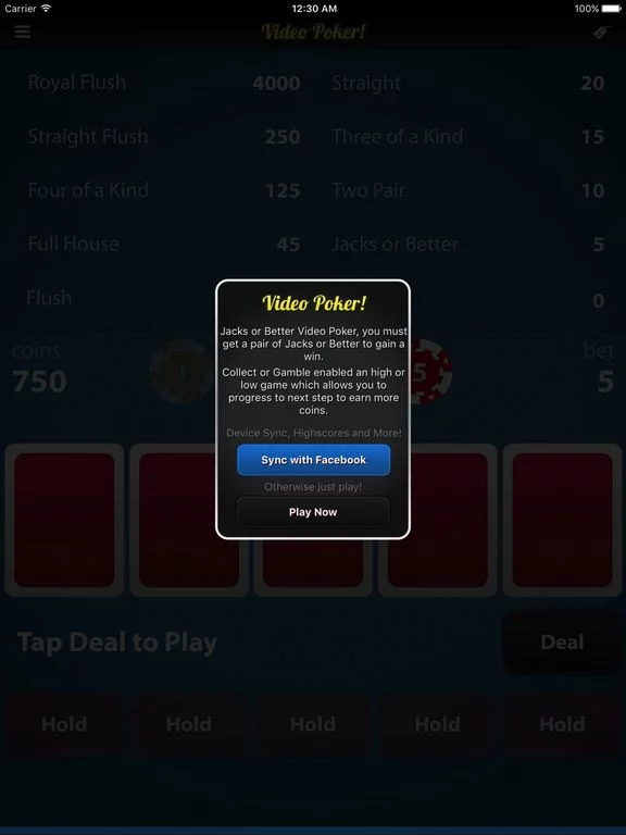 Изображение игры: Video Poker!