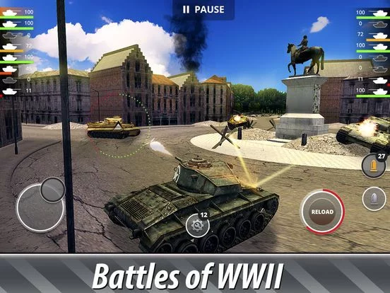 Изображение игры: Tank Battles 3D: WWII Warfare