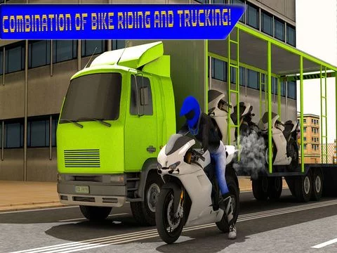 Изображение игры: Transport Truck Driver Motorcycle Cargo Simulator 3D