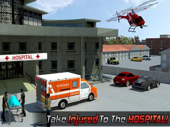 Изображение игры: 911 Emergency Ambulance Driver Duty: Fire-Fighter Truck Rescue
