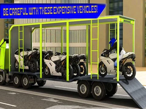 Изображение игры: Transport Truck Driver Motorcycle Cargo Simulator 3D
