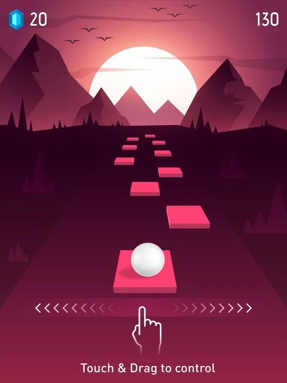 Изображение игры: Tile Hop: Forever Dancing Ball