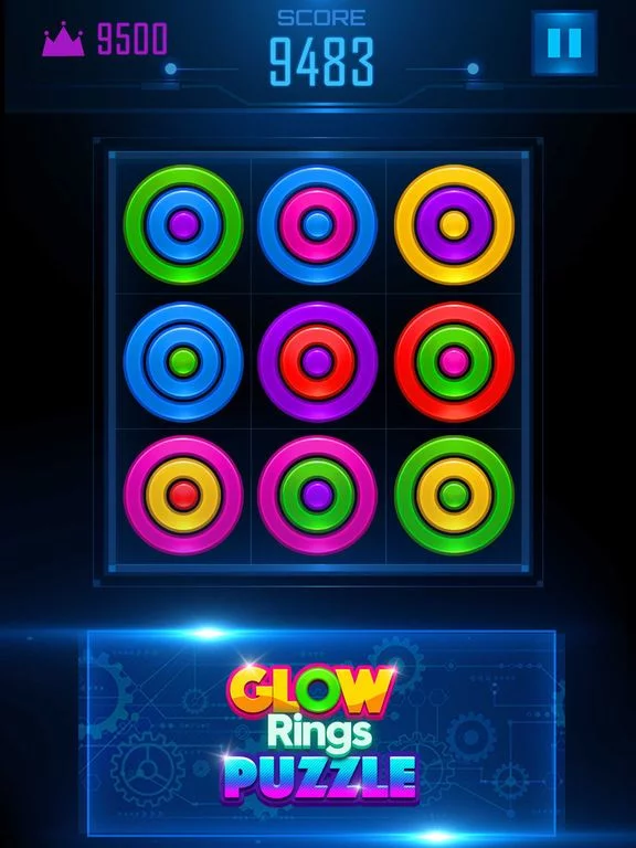 Изображение игры: Glow Rings Puzzle