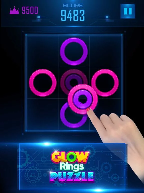Изображение игры: Glow Rings Puzzle