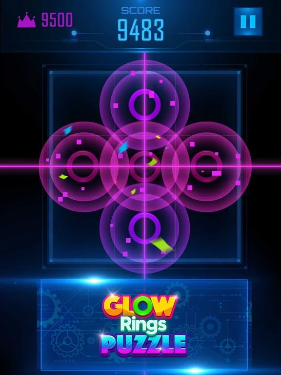 Изображение игры: Glow Rings Puzzle