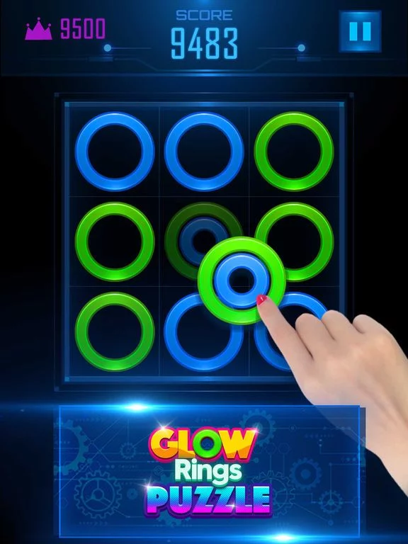 Изображение игры: Glow Rings Puzzle