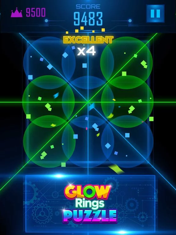Изображение игры: Glow Rings Puzzle