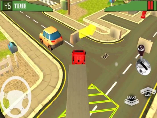 Изображение игры: Town Truck Parking: Real Trans-port 3D Drive-r