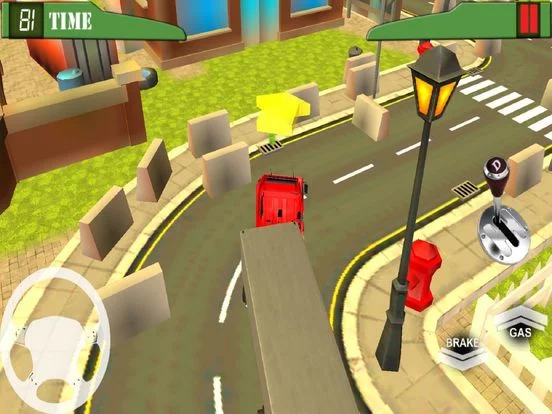 Изображение игры: Town Truck Parking: Real Trans-port 3D Drive-r
