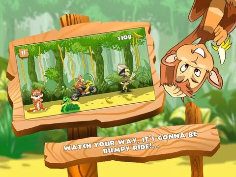 Изображение игры: Monkey Bike Race Ball