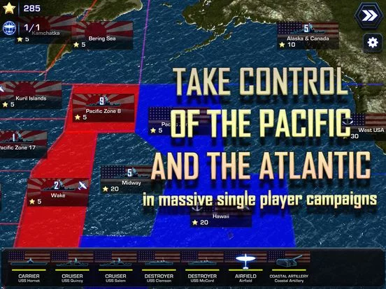 Изображение игры: Battle Fleet 2: WW2 Naval Strategy
