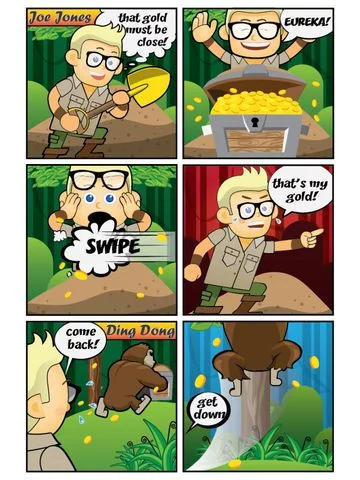 Изображение игры: Going Bananas - Joe Jones & Ding Dong in a Tree jump adventure
