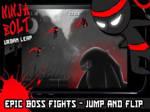 Изображение игры: ` Ninja Bolt Urban Leap - Sprint, Slice, Dice, Run & Jump!