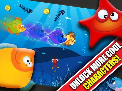 Изображение игры: Shark Attacks! FREE: Hungry Fish Revenge Laser Shooting Racing Game - By Dead Cool Apps