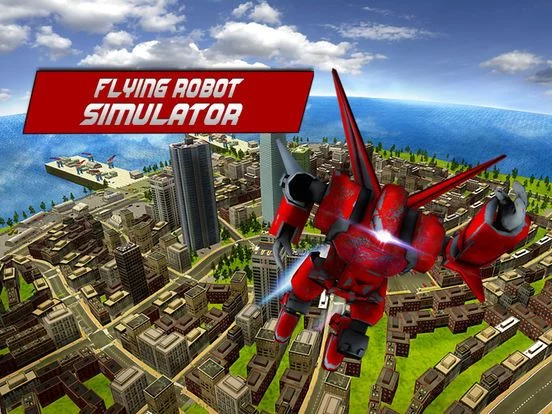 Изображение игры: Flying Robot Simulator 3D