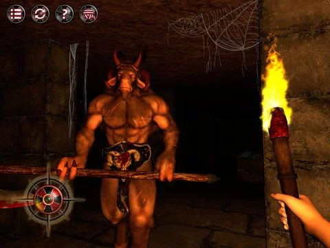 Изображение игры: Labyrinth of the Minotaur: Escape from Darkness - original survival horror 3D dark puzzle game - Haunted Halloween Edition