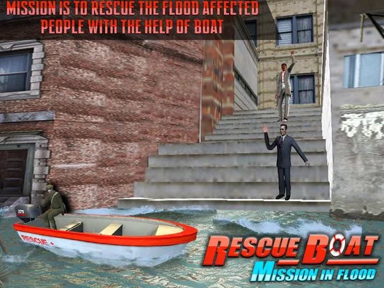 Изображение игры: Boat Rescue Mission in Flood: Coast Emergency Rescue & Life Saving Simulation Game