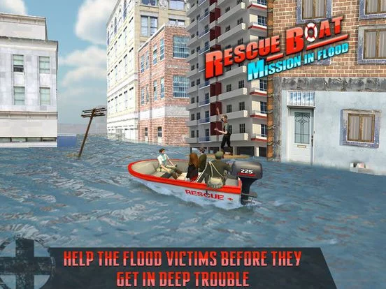 Изображение игры: Boat Rescue Mission in Flood: Coast Emergency Rescue & Life Saving Simulation Game