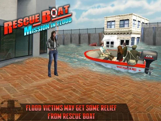 Изображение игры: Boat Rescue Mission in Flood: Coast Emergency Rescue & Life Saving Simulation Game