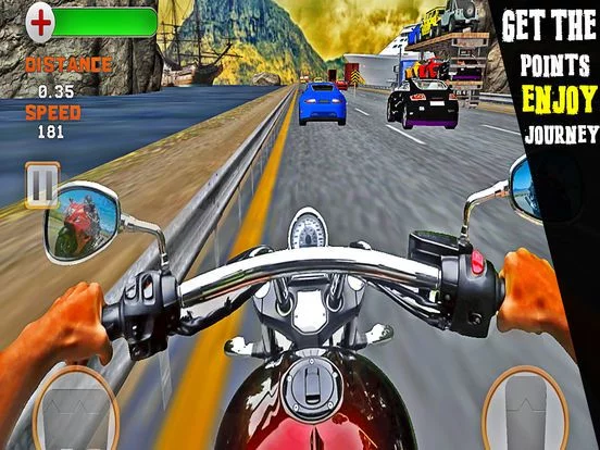 Изображение игры: VR Crazy Bike Race: Traffic Racing Free